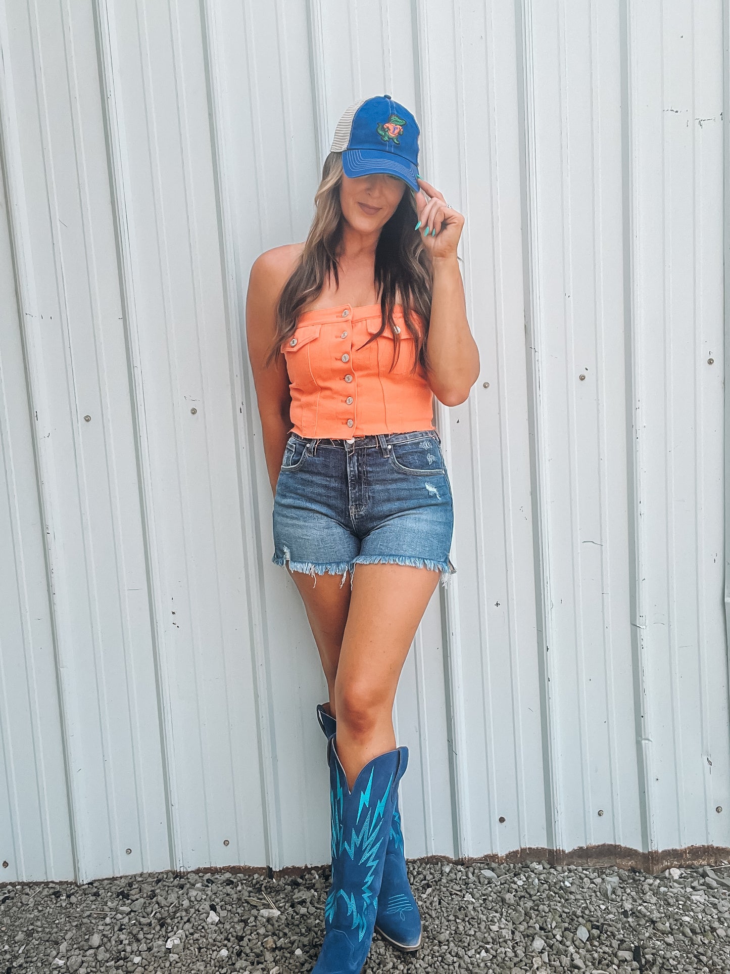 Bri Denim Corset Top