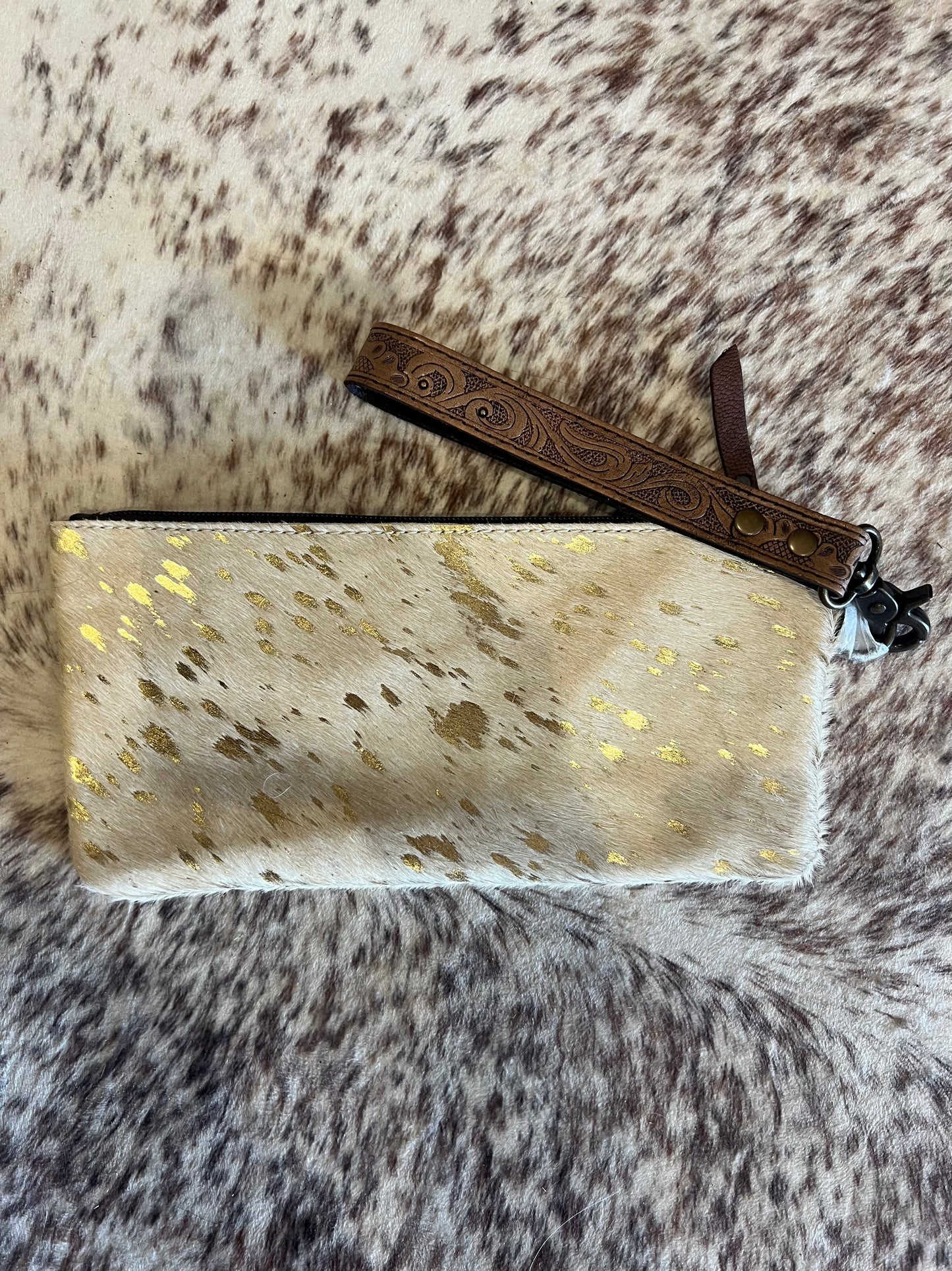 Cowhide Wristlet