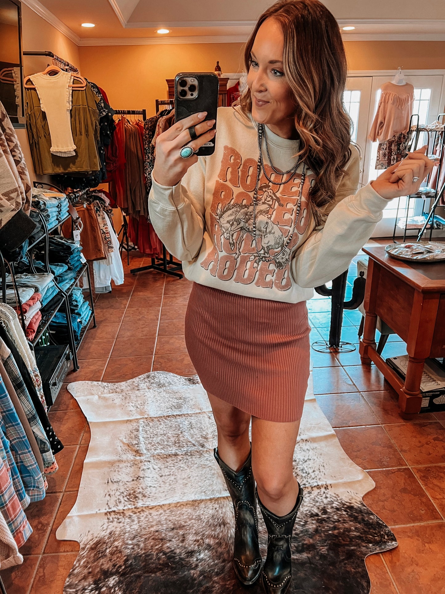 Ribbed Sweater Skirt