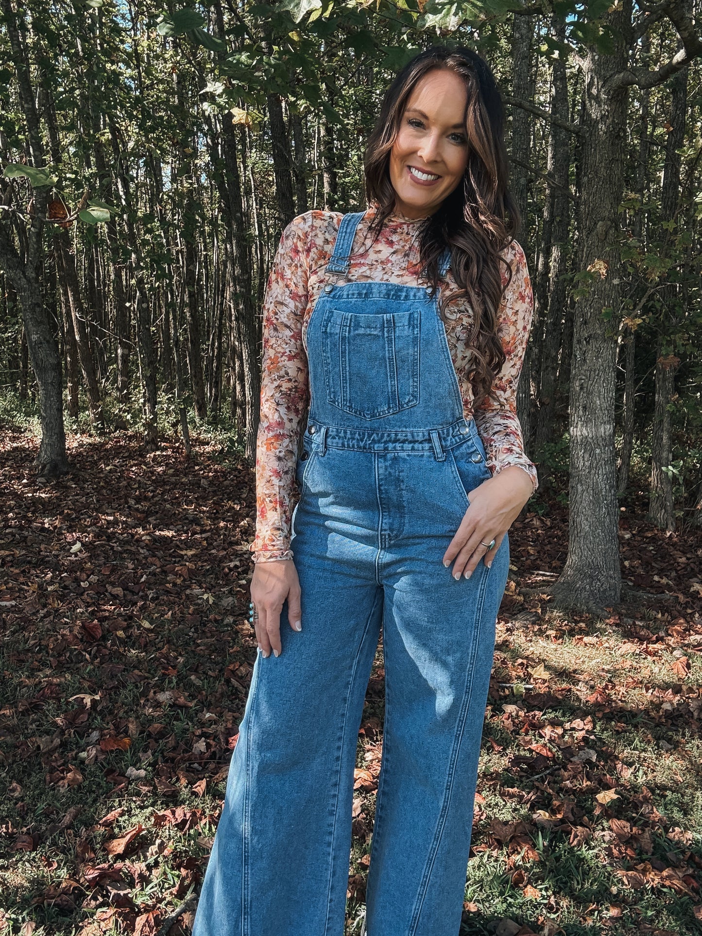Floral Mesh Top