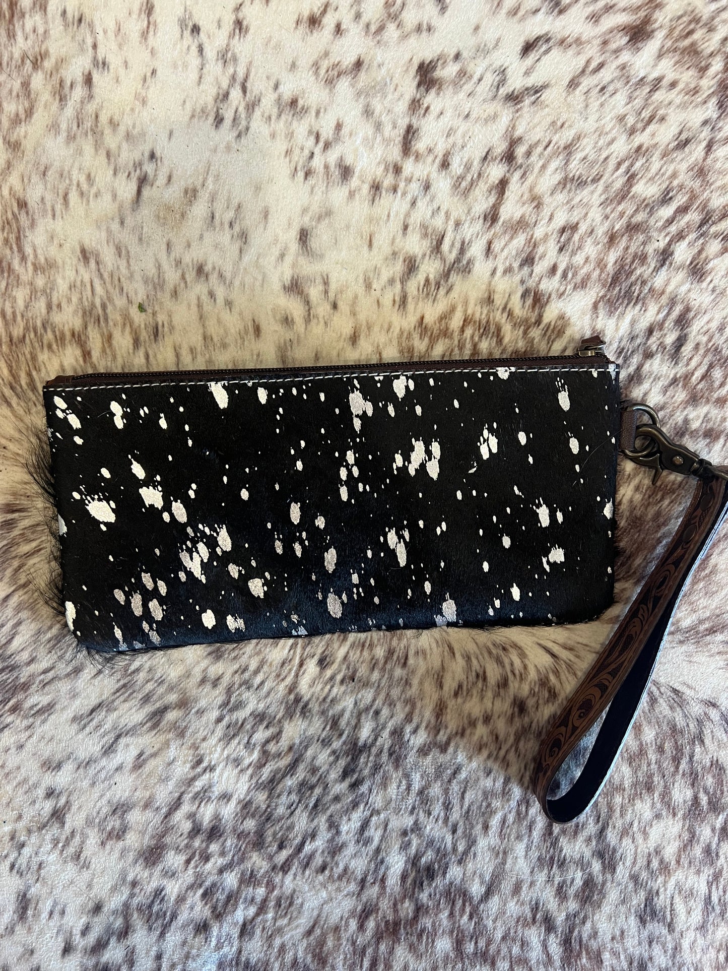 Cowhide Wristlet