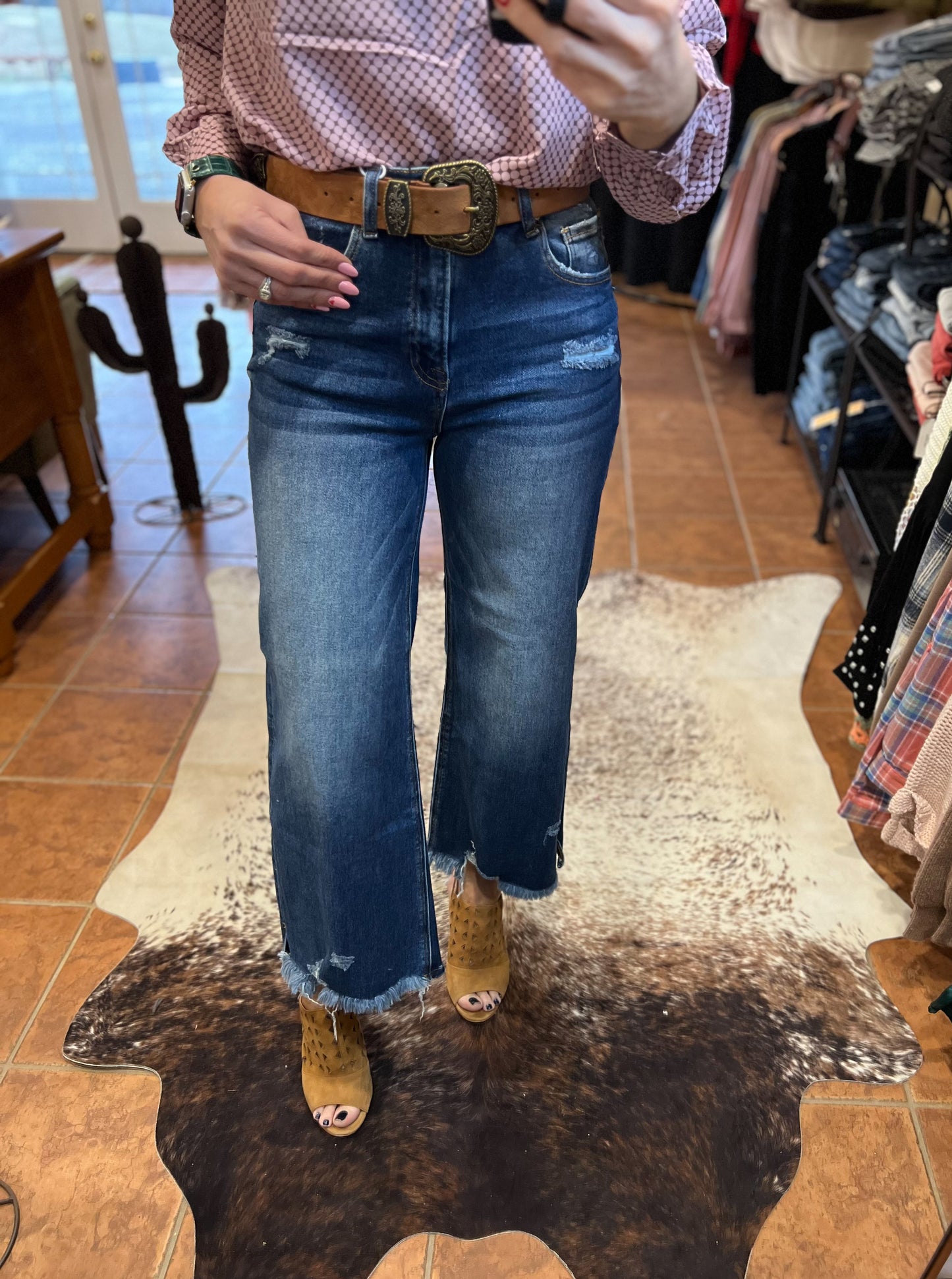 Avery Wide Leg Ankle Jeans