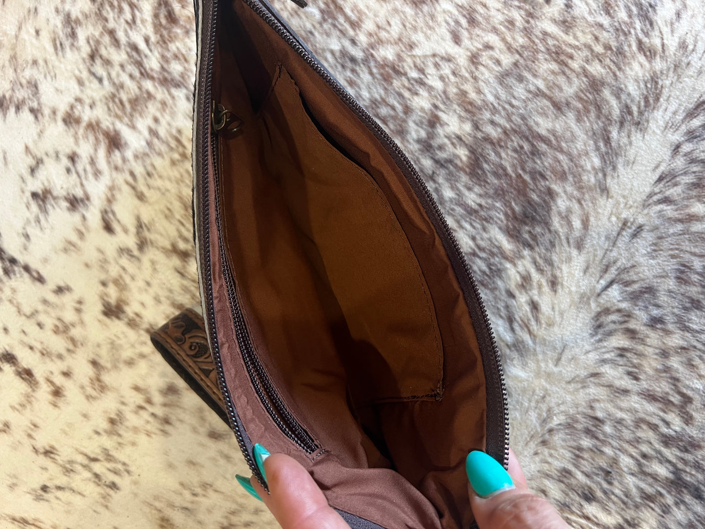 Cowhide Wristlet