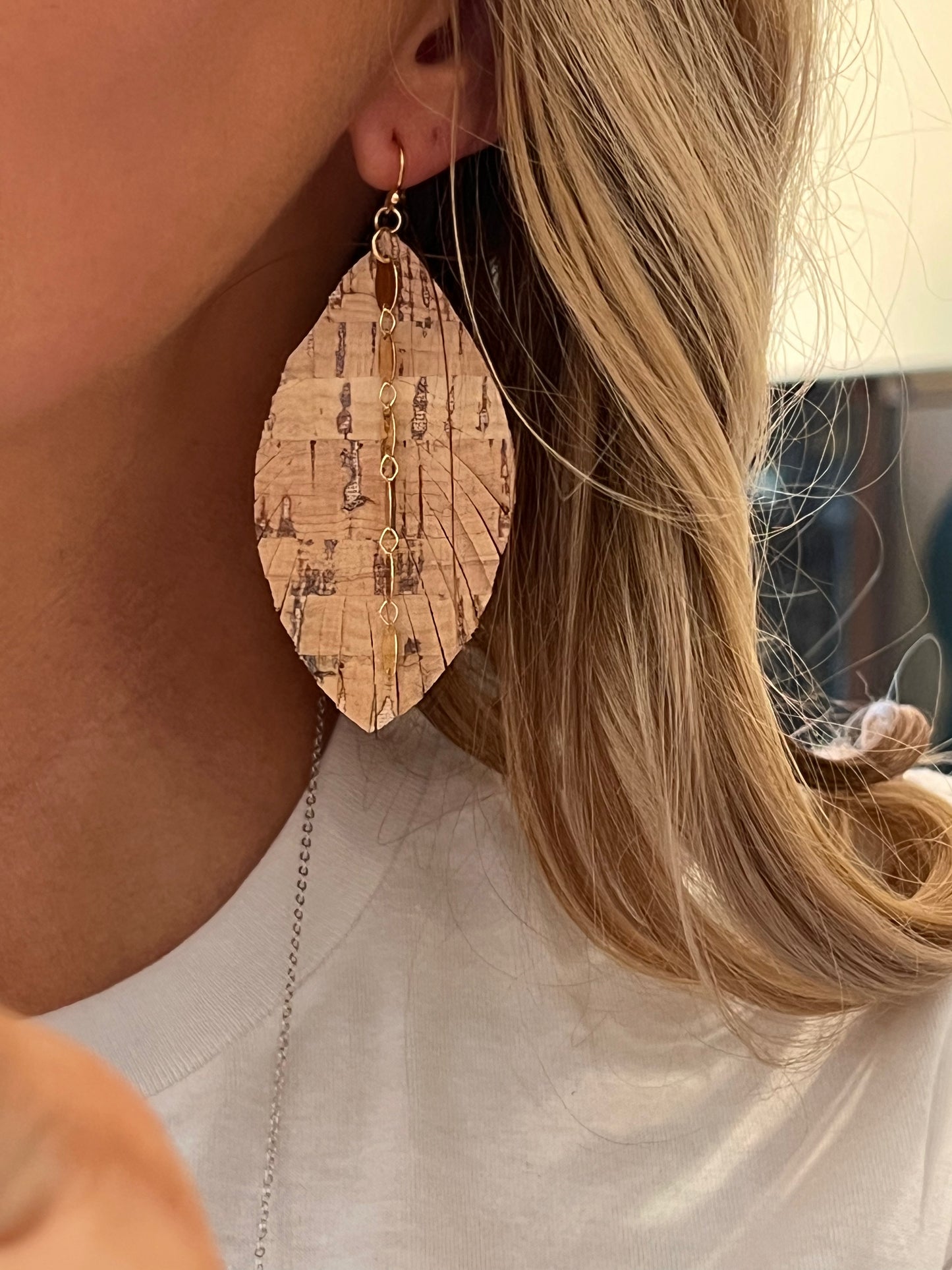 Gold Feather Earring