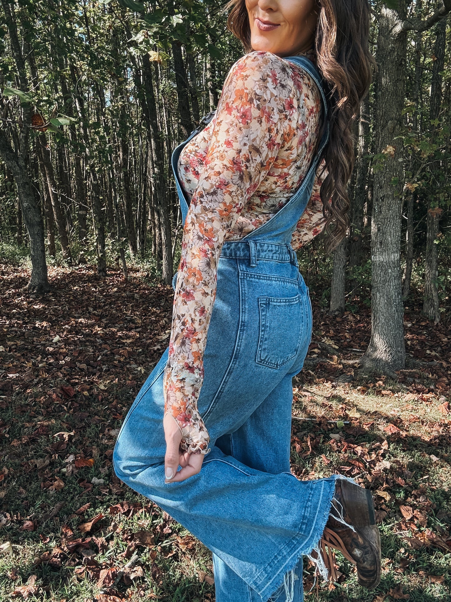 Floral Mesh Top