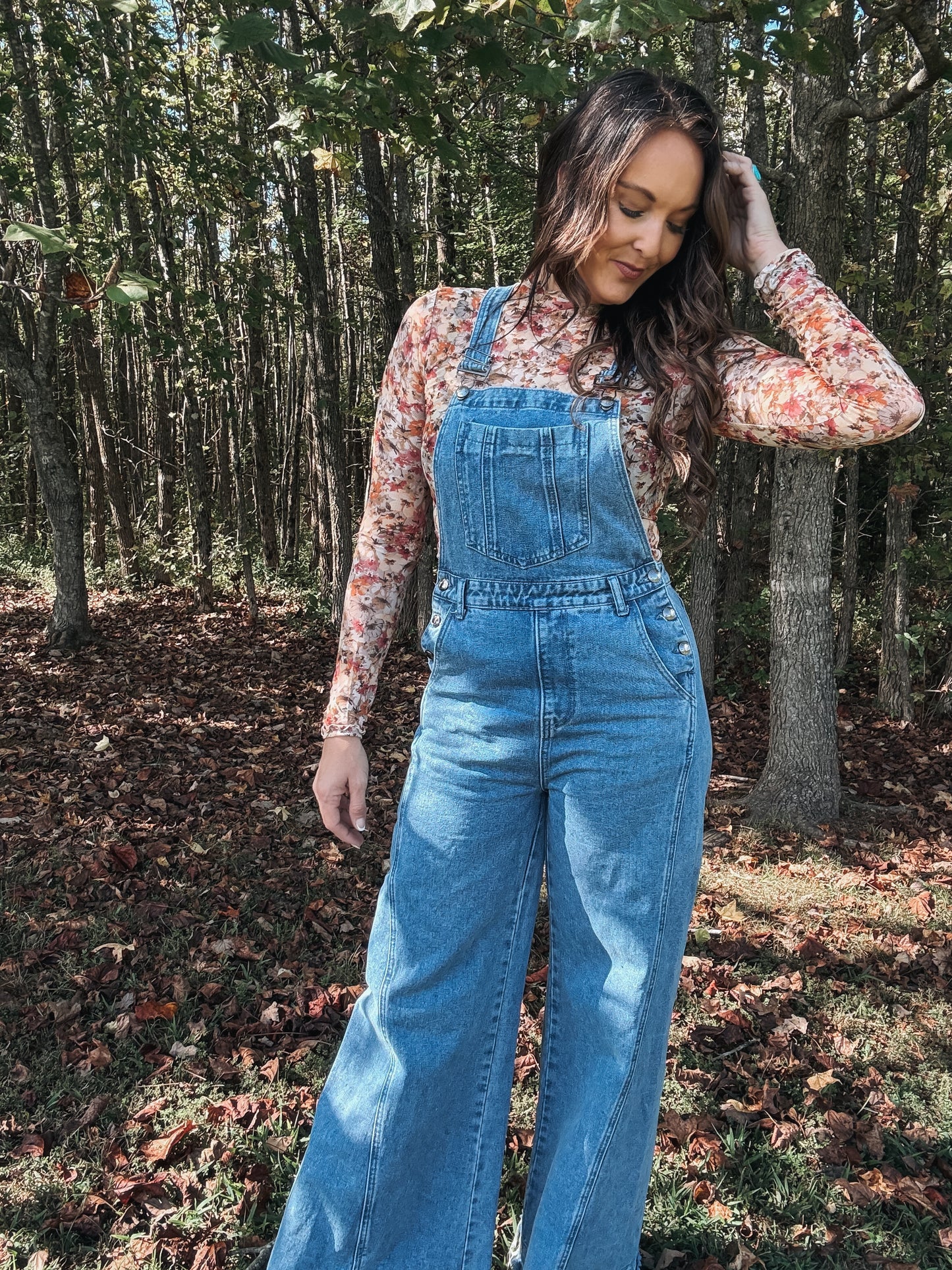 Floral Mesh Top