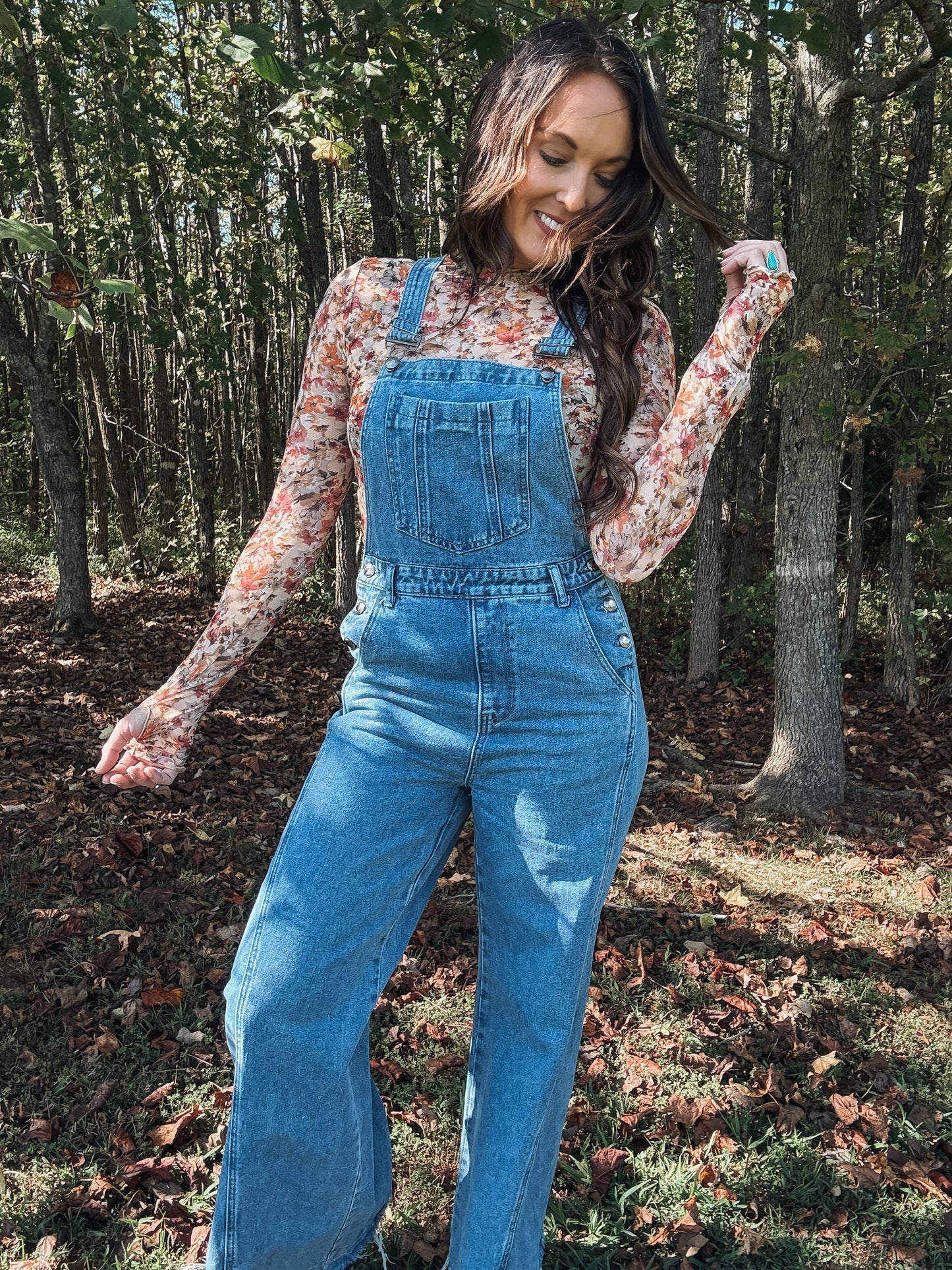 Floral Mesh Top