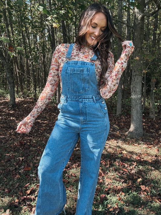 Floral Mesh Top