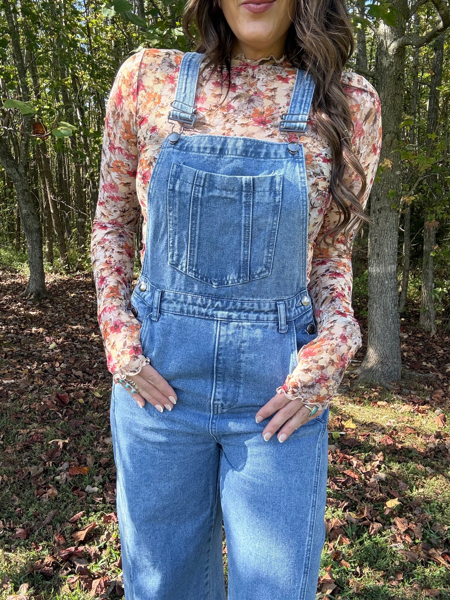 Floral Mesh Top